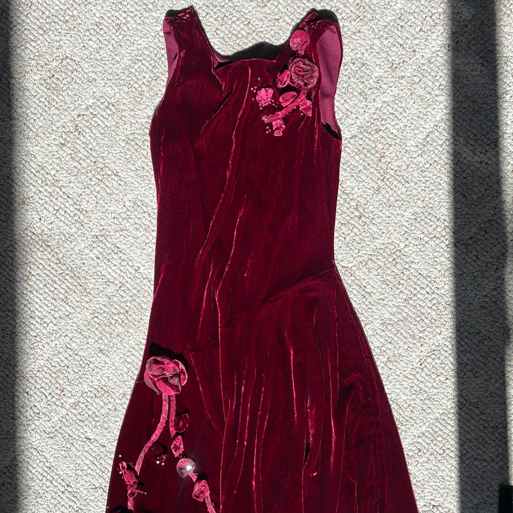 Biscottis girls velvet stretch dress